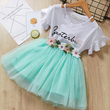 Load image into Gallery viewer, Princess Party Dress Green Flower